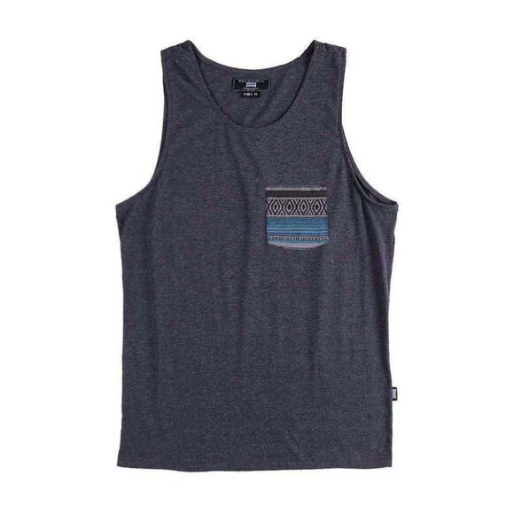 Men's Solid Color Sleeveless Tank Top with Pocket for Everyday Style Size S - Picture 1 of 8